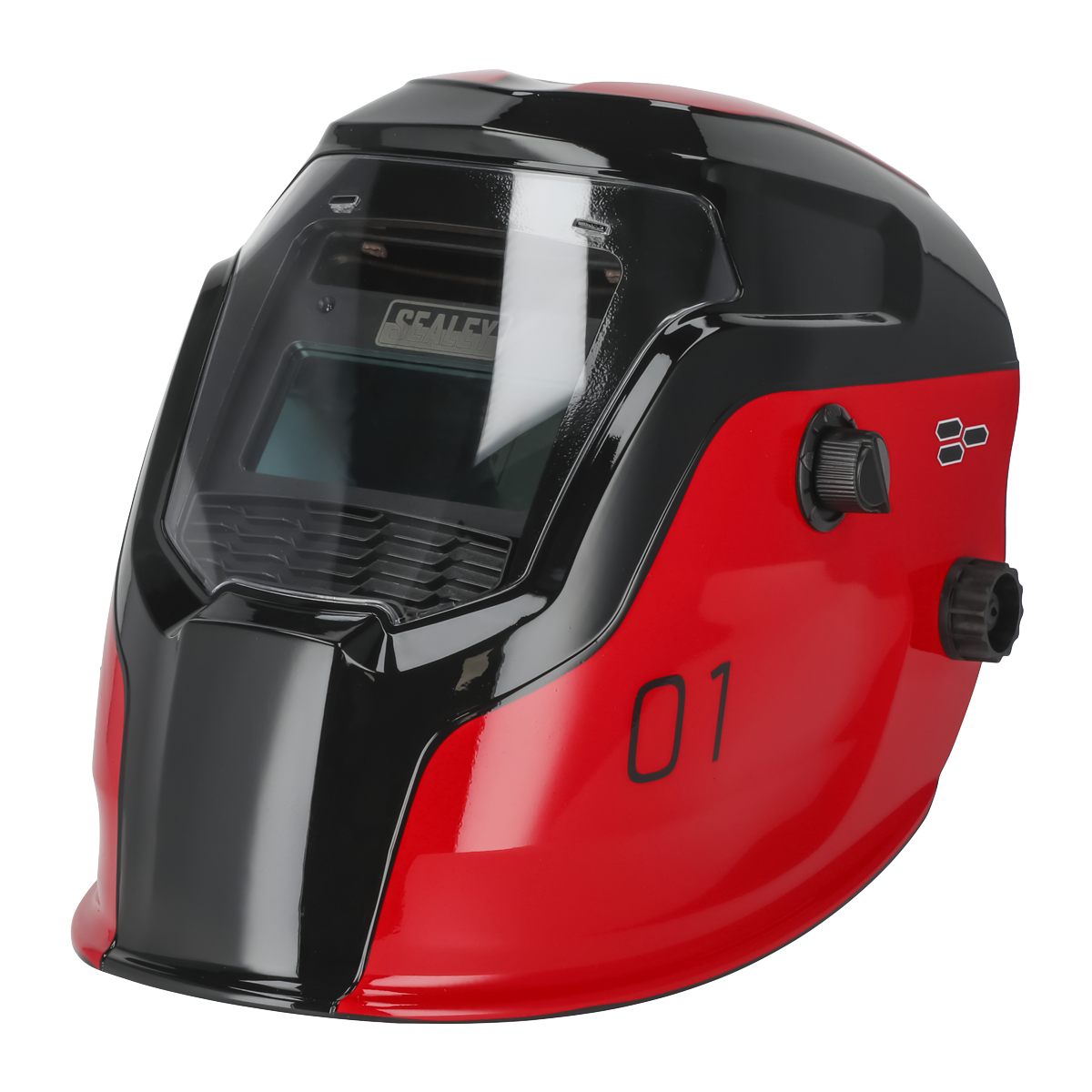 Auto Darkening Welding Helmet Shade 9-13 - Red PWH1