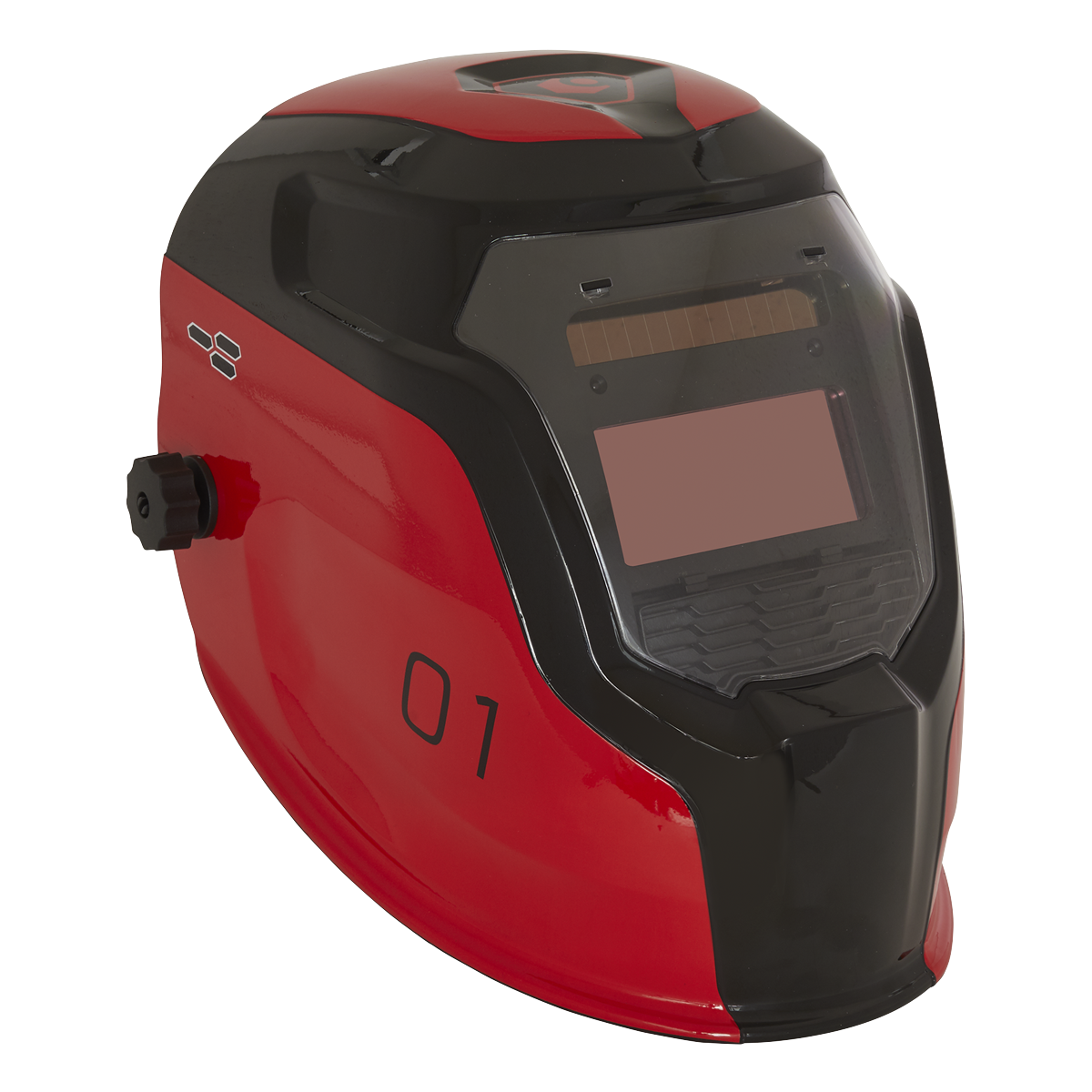 Auto Darkening Welding Helmet Shade 9-13 - Red PWH1