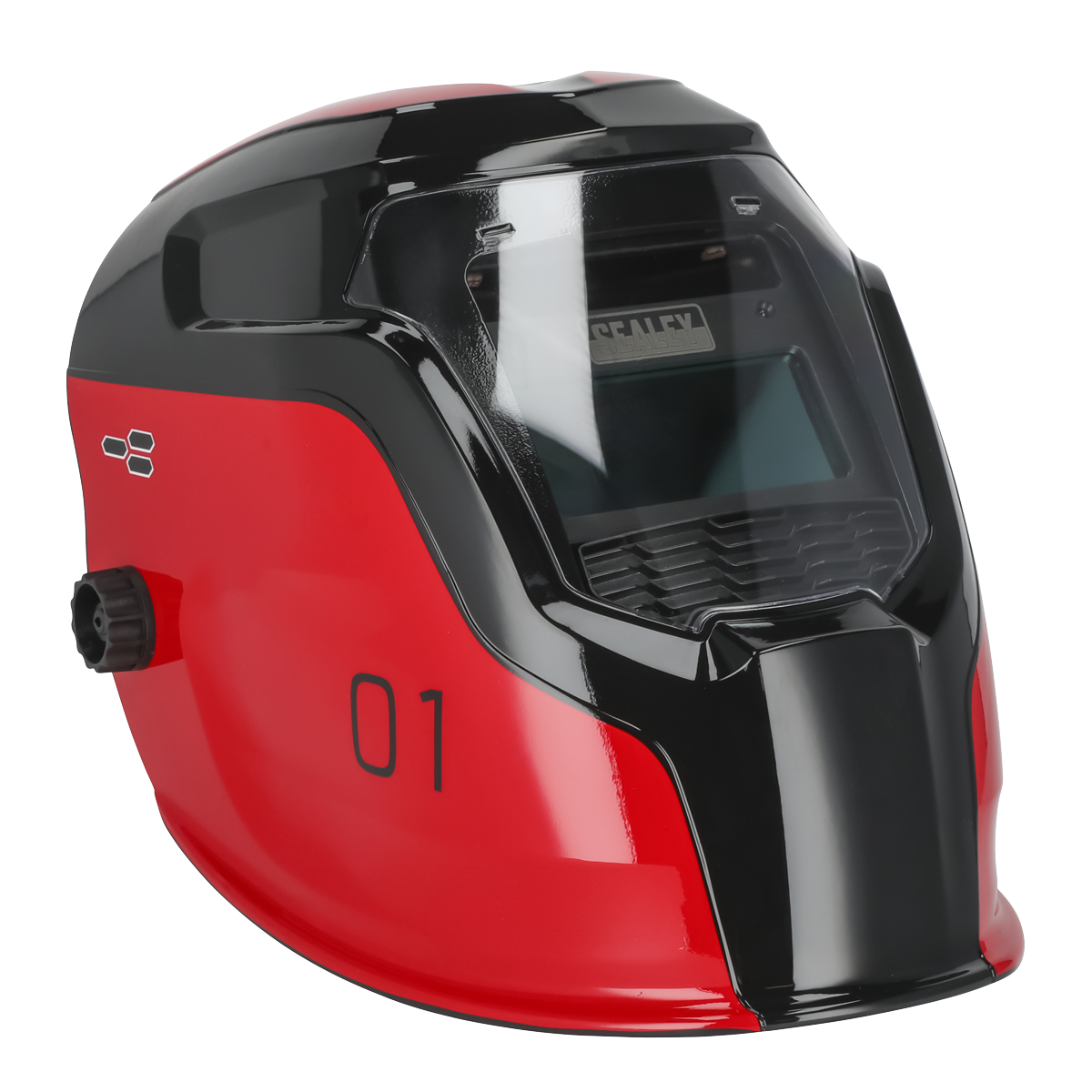 Auto Darkening Welding Helmet Shade 9-13 - Red PWH1