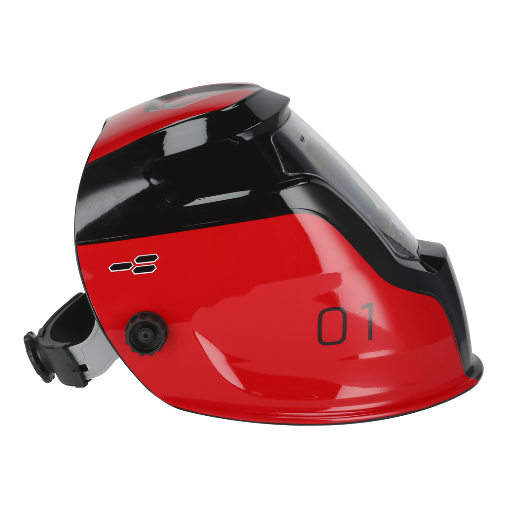 Auto Darkening Welding Helmet Shade 9-13 - Red PWH1
