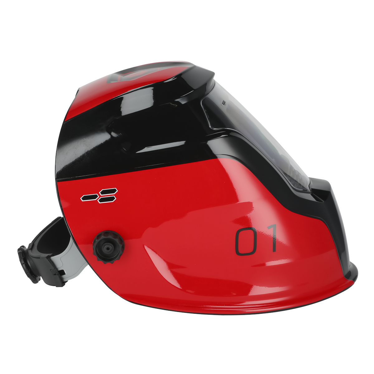 Auto Darkening Welding Helmet Shade 9-13 - Red PWH1