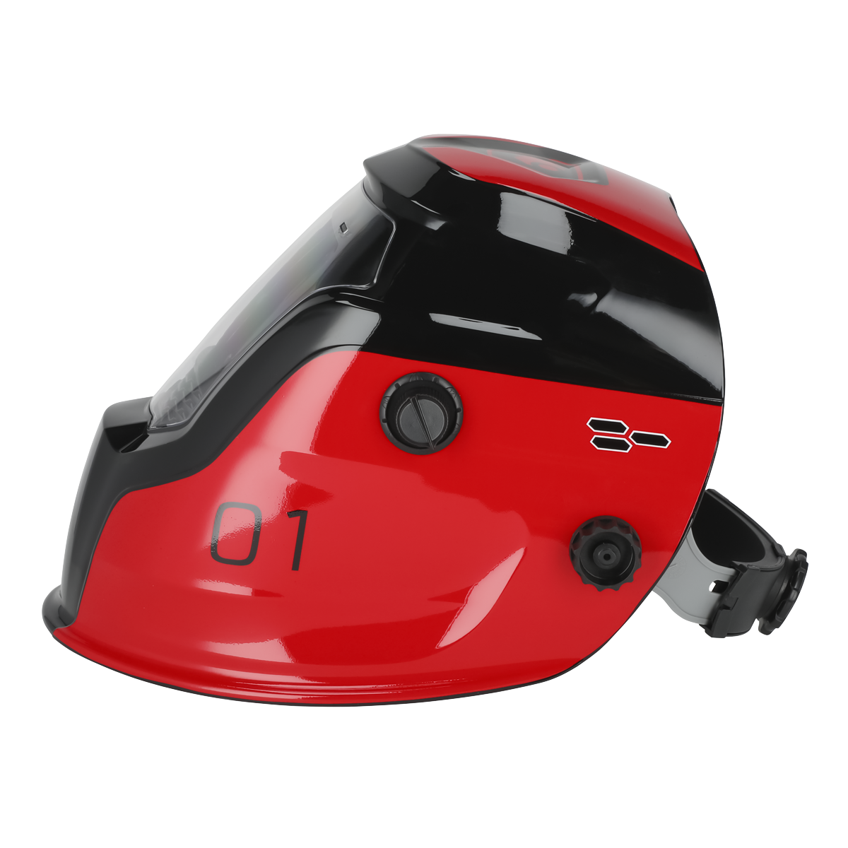 Auto Darkening Welding Helmet Shade 9-13 - Red PWH1