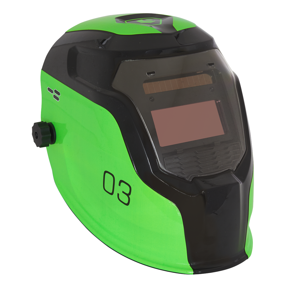 Auto Darkening Welding Helmet Shade 9-13 - Green PWH3