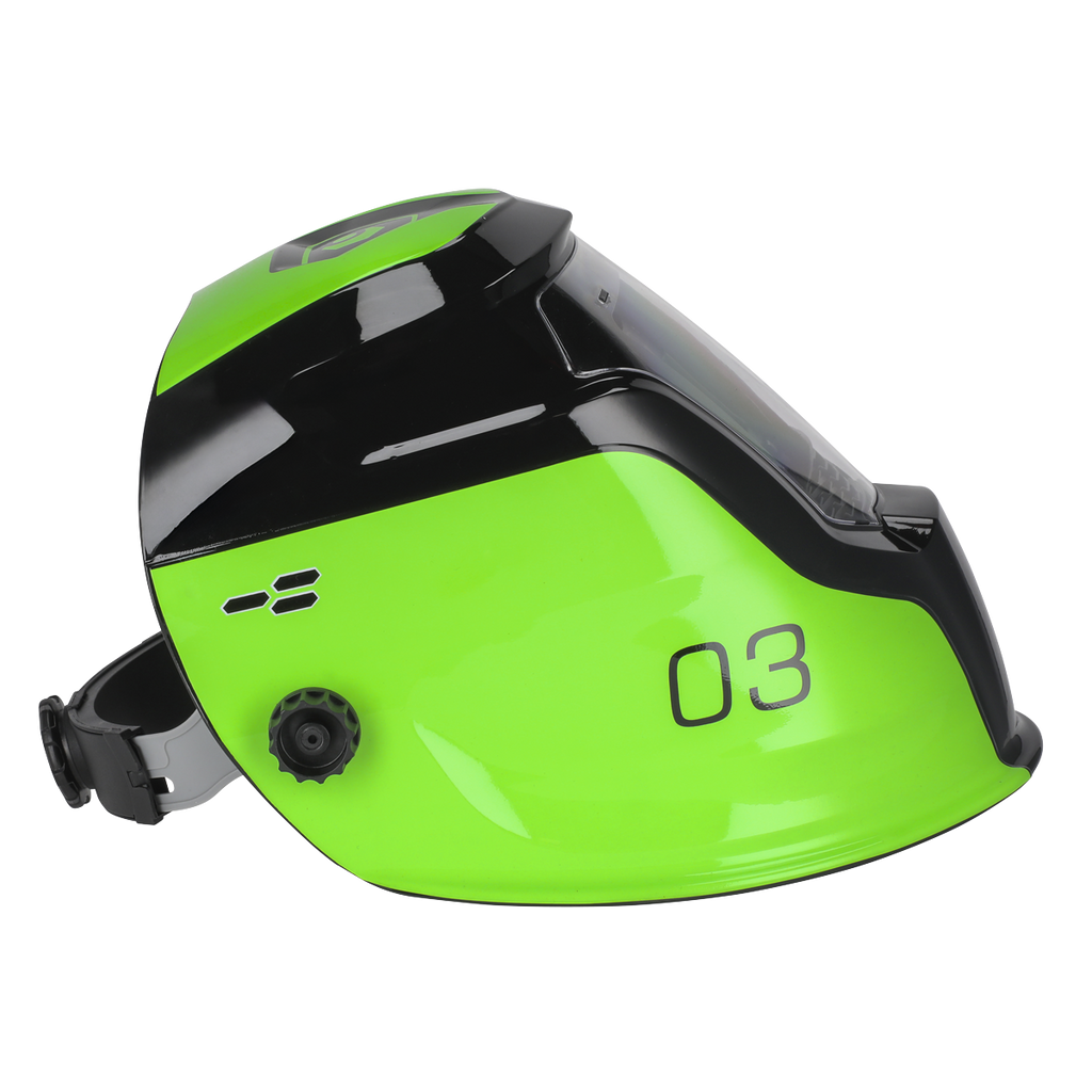 Auto Darkening Welding Helmet Shade 9-13 - Green PWH3