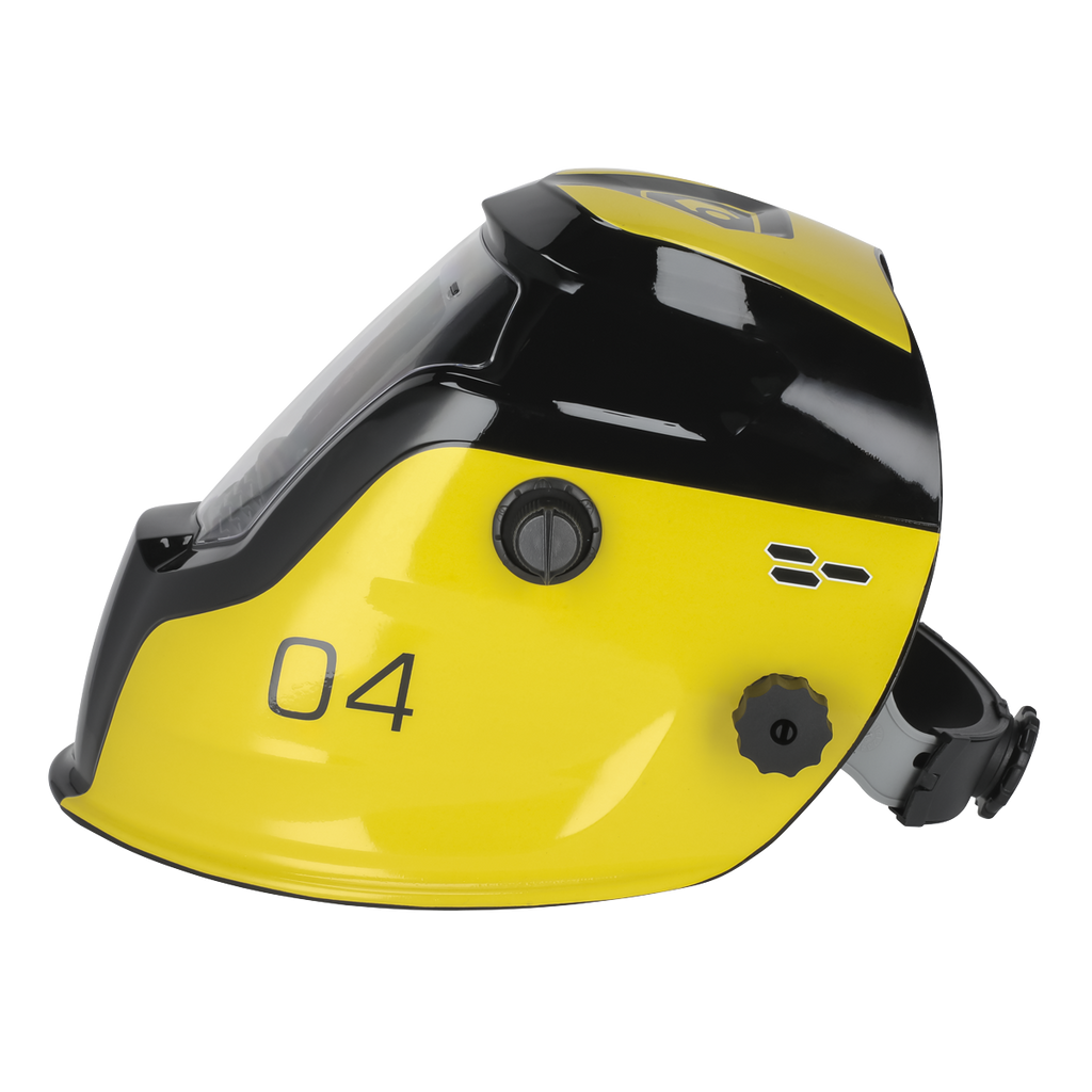 Auto Darkening Welding Helmet Shade 9-13 - Yellow PWH4