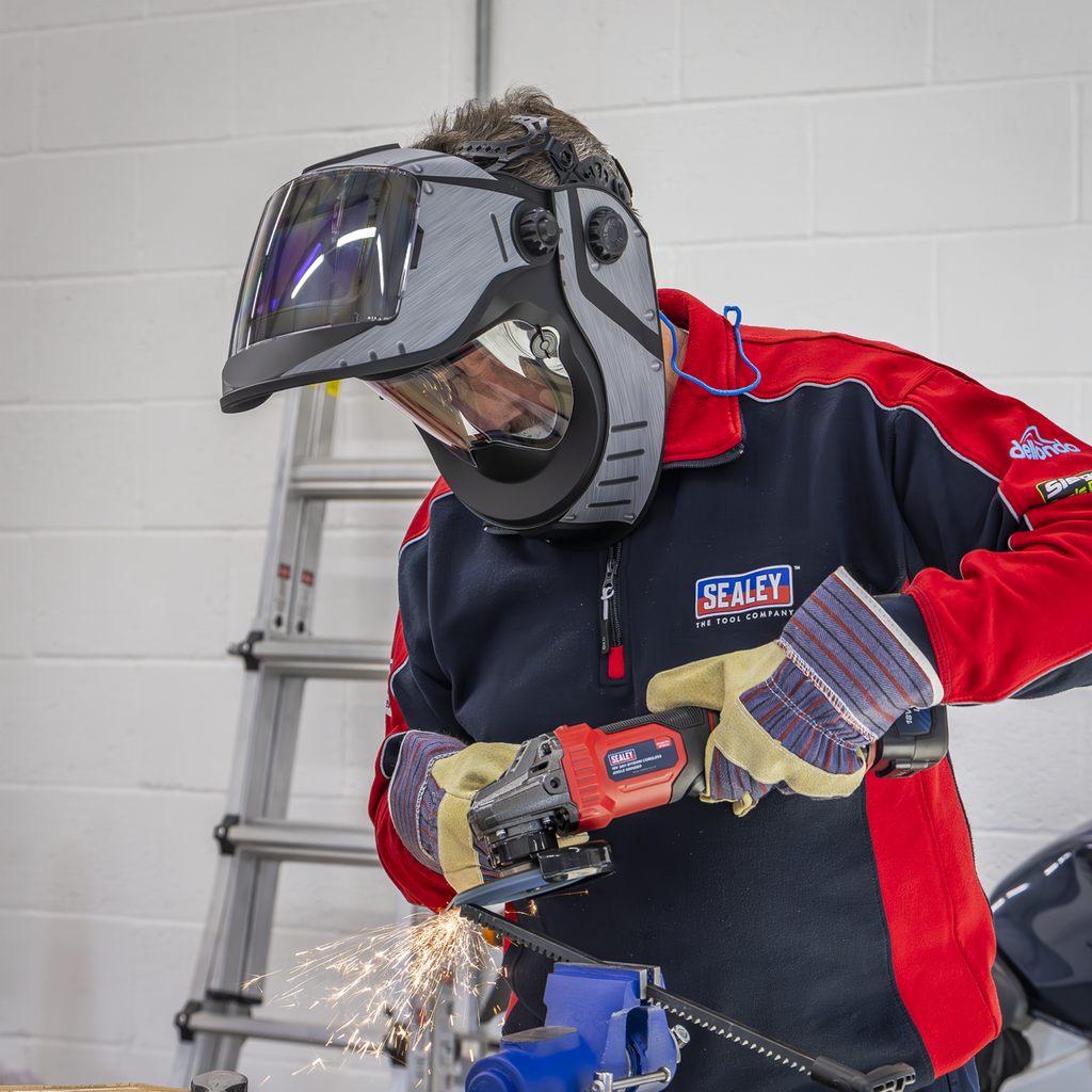 Auto Darkening Solar Powered Flip-Up Welding Helmet Shade 9-13 PWH603