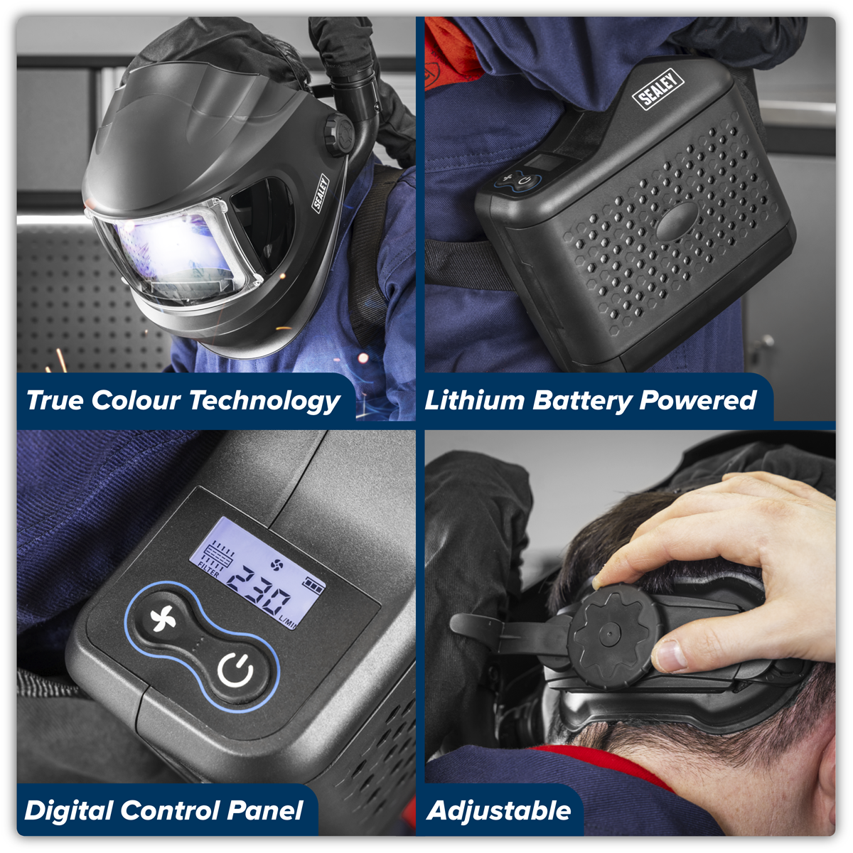 Auto Darkening Welding Helmet with TH3 Powered Air Purifying Respirator (PAPR) PWH618