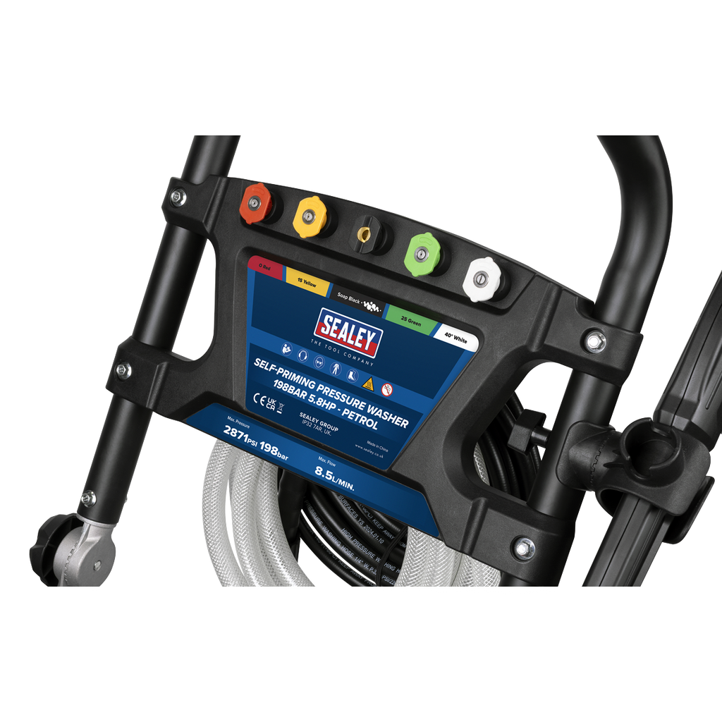 Pressure Washer 198bar 513L/hr Self-Priming 5.8hp Petrol PWM2500SP