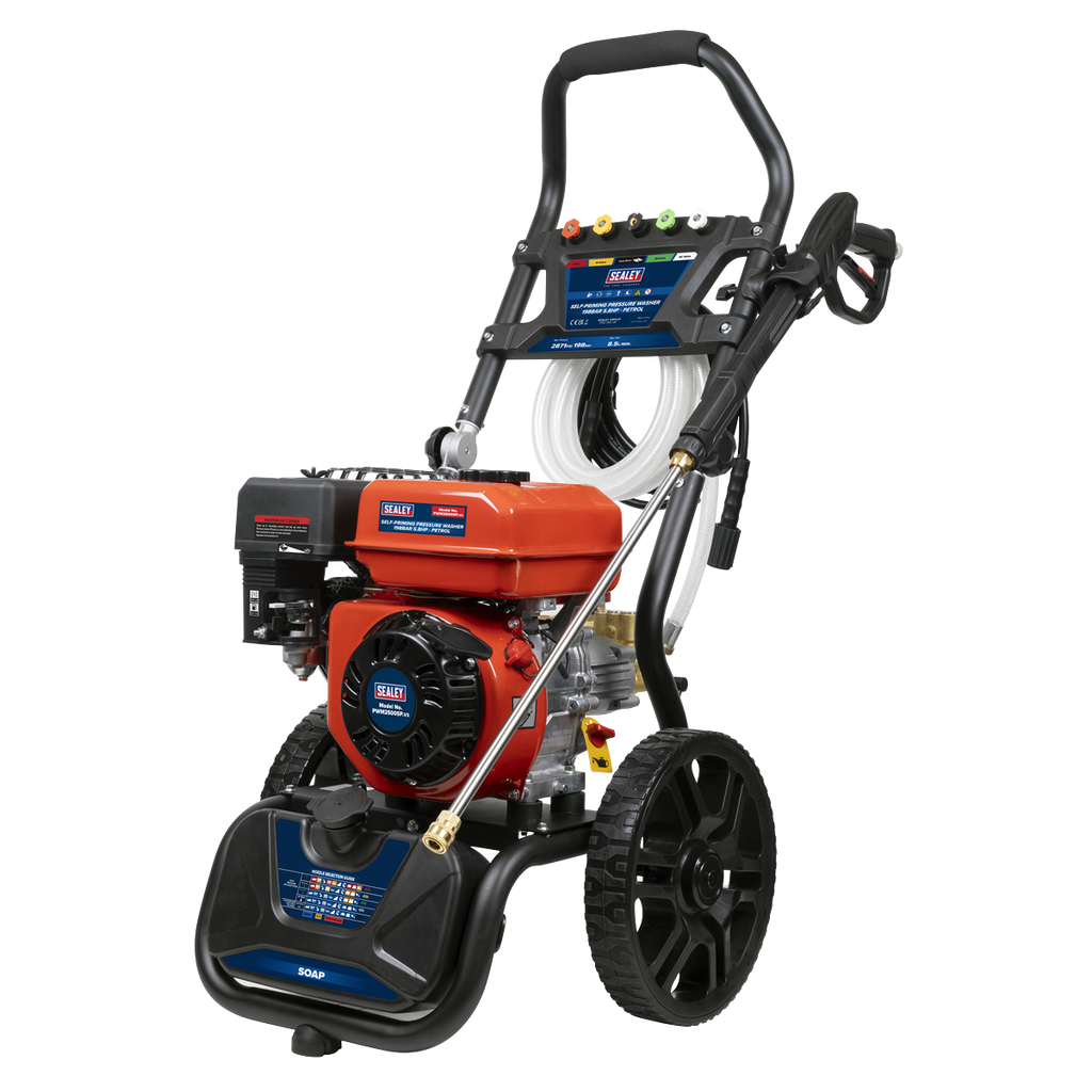 Pressure Washer 198bar 513L/hr Self-Priming 5.8hp Petrol PWM2500SP