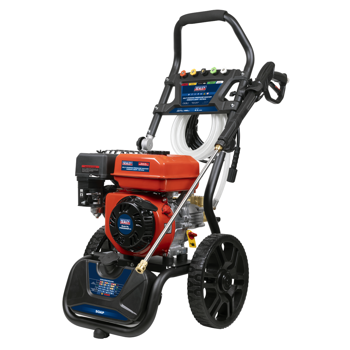 Pressure Washer 198bar 513L/hr Self-Priming 5.8hp Petrol PWM2500SP