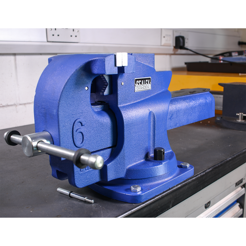 Quick Action Cast Iron Vice with Swivel Base 150mm QAV150