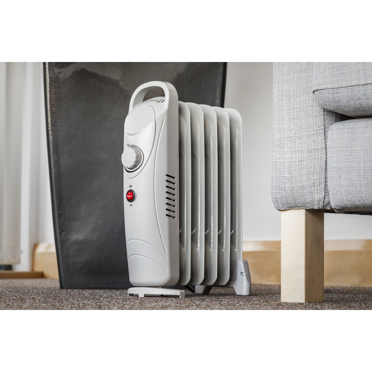 6-Element Oil-Filled Mini Radiator 800W/230V RD800