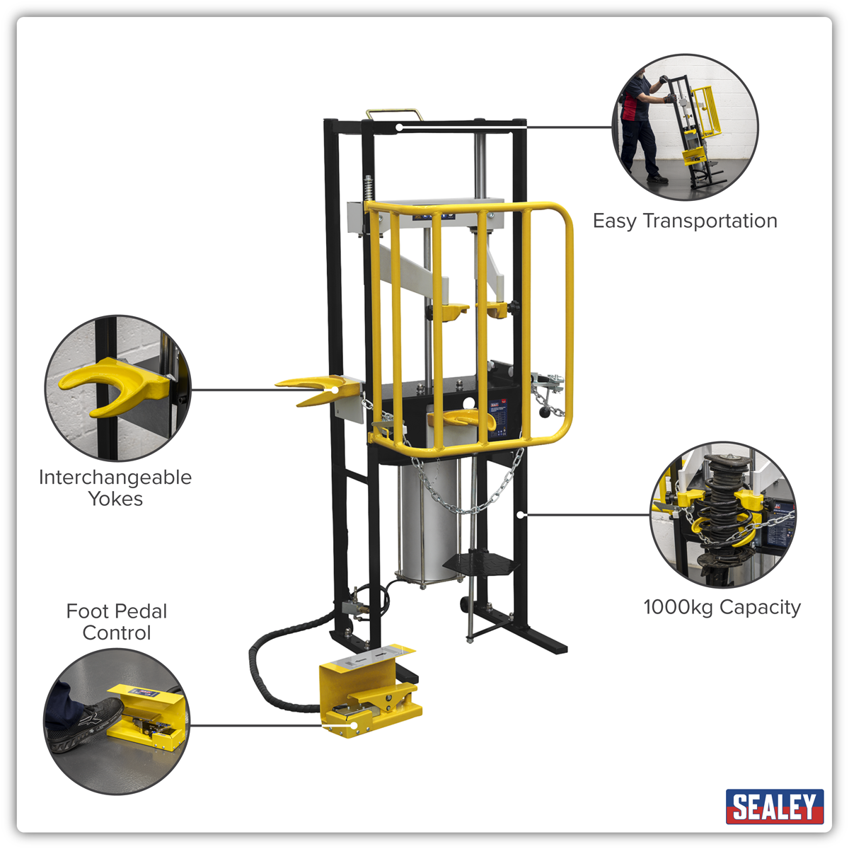 Air Operated Coil Spring Compressor 1000kg RE300