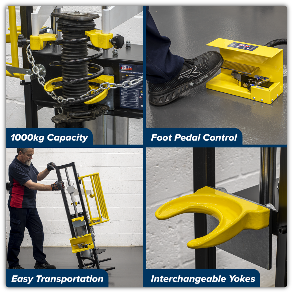 Air Operated Coil Spring Compressor 1000kg RE300