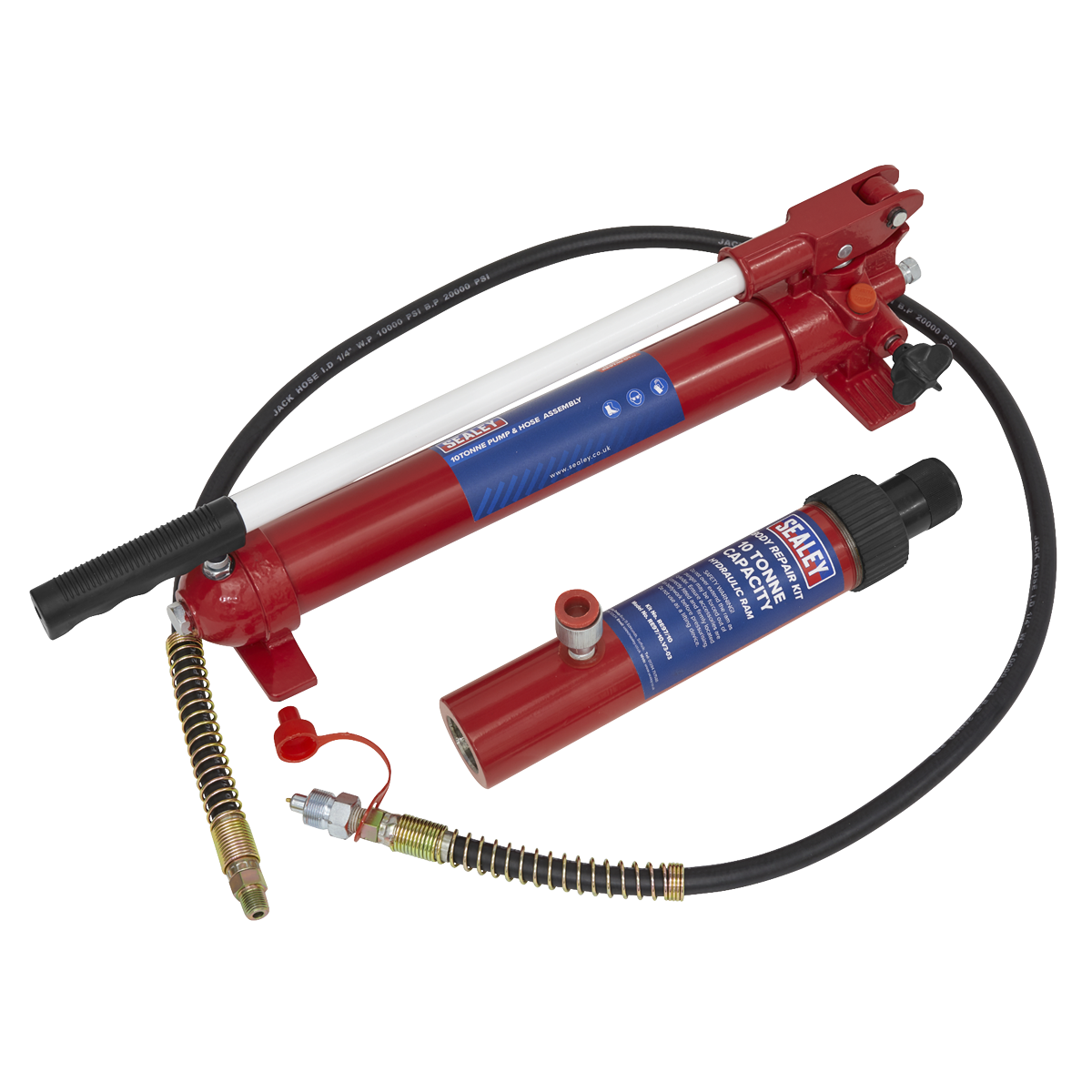 Snap Push Ram with Pump & Hose Assembly 10 Tonne RE97.10-COMBO
