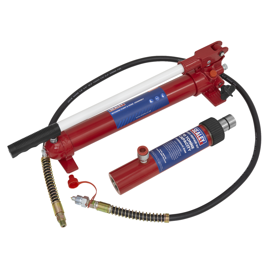 Snap Push Ram with Pump & Hose Assembly 10 Tonne RE97.10-COMBO