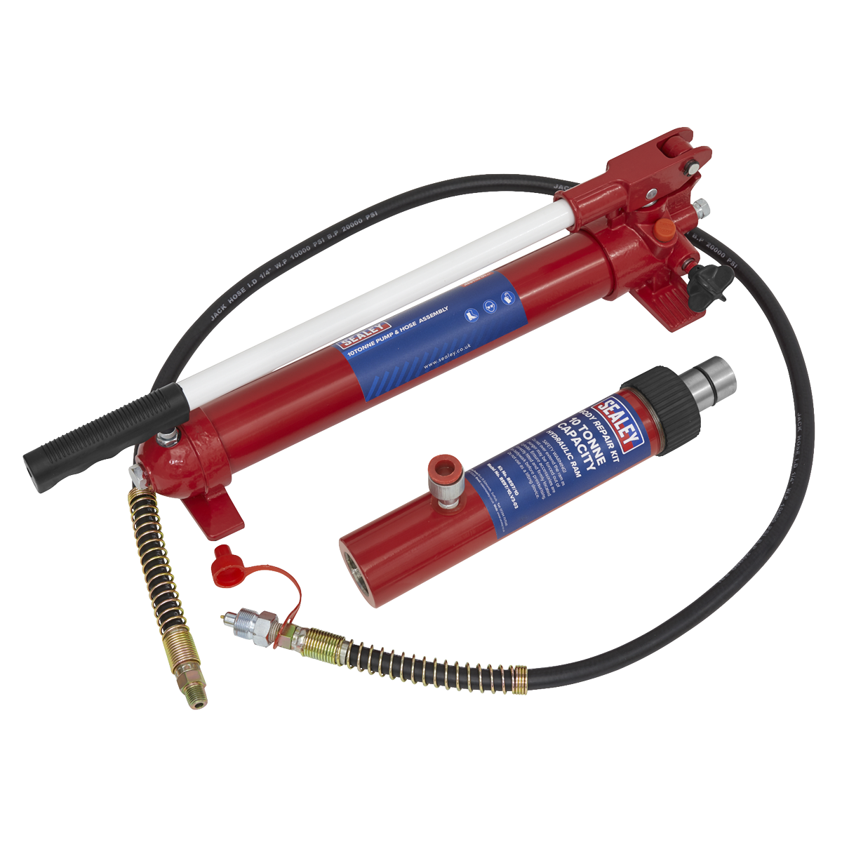 Snap Push Ram with Pump & Hose Assembly 10 Tonne RE97.10-COMBO