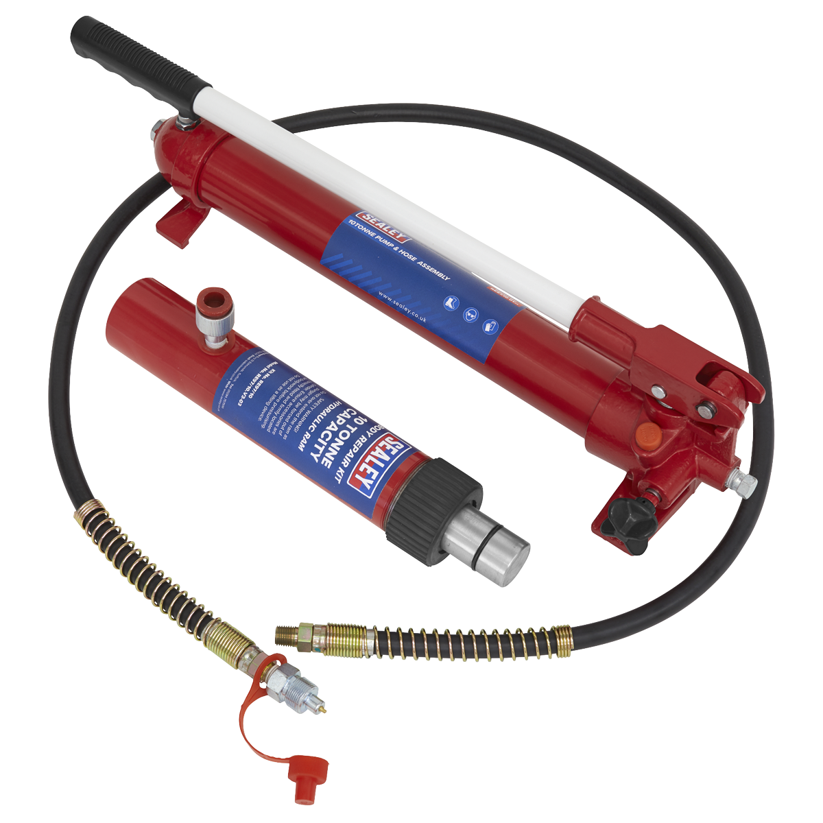 Snap Push Ram with Pump & Hose Assembly 10 Tonne RE97.10-COMBO
