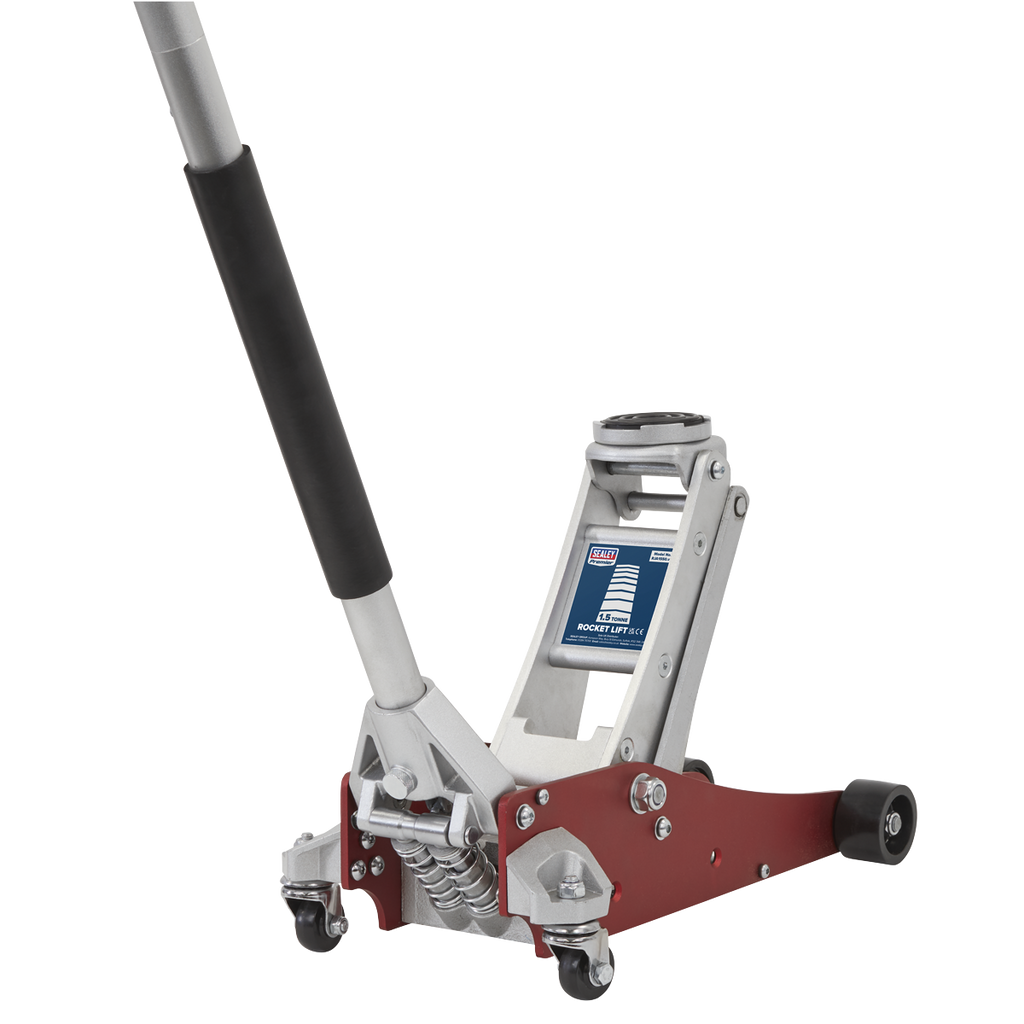 Low Profile Aluminium Trolley Jack with Rocket Lift 1.5 Tonne RJA1550