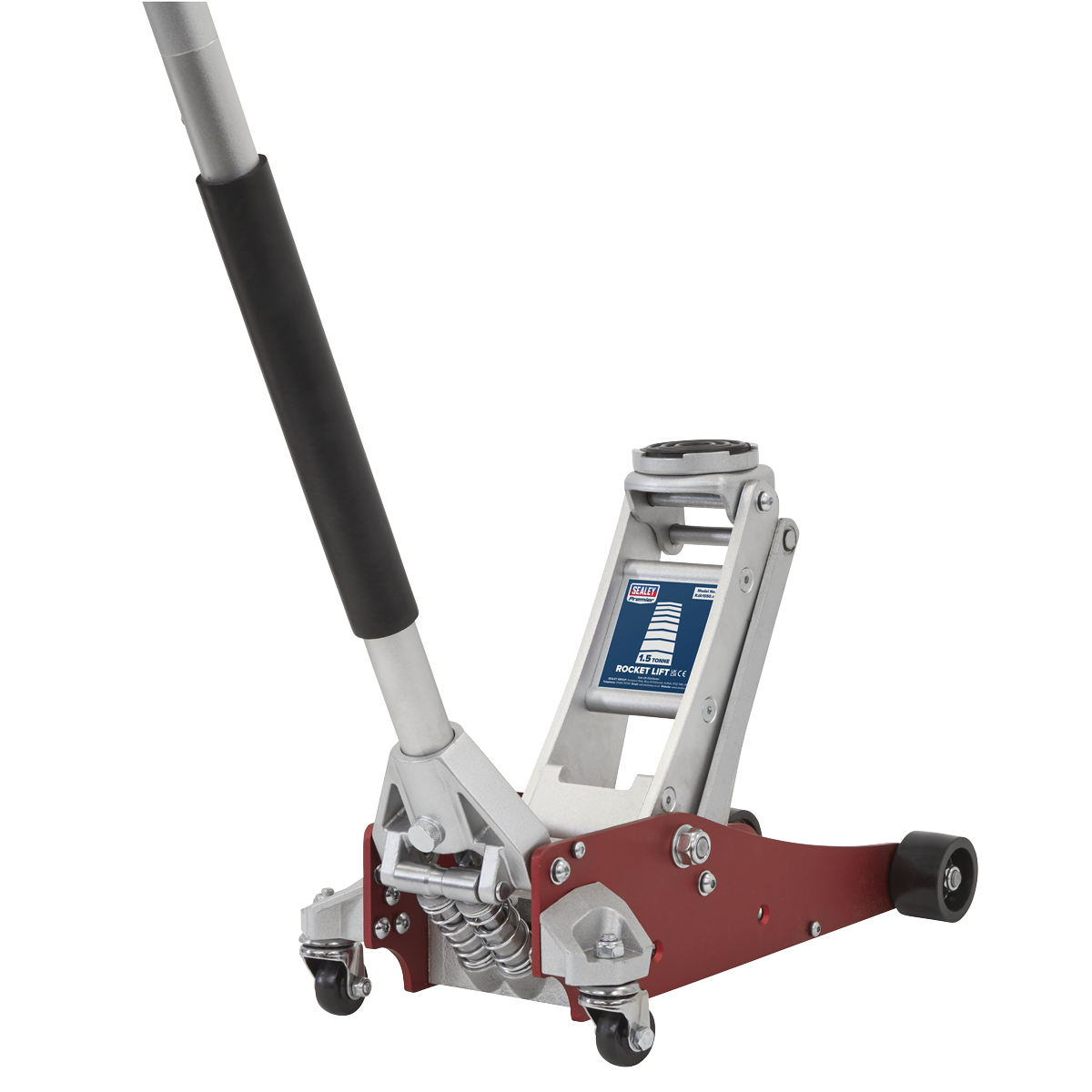 Low Profile Aluminium Trolley Jack with Rocket Lift 1.5 Tonne RJA1550