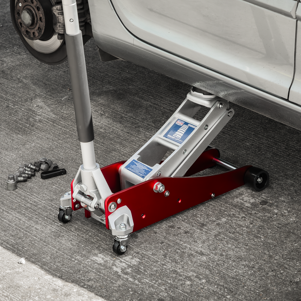 Low Profile Aluminium Trolley Jack with Rocket Lift 1.8 Tonne RJA1800