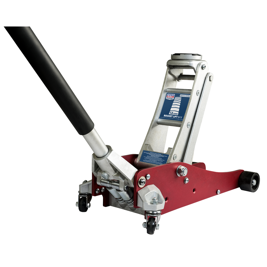 Low Profile Aluminium Trolley Jack with Rocket Lift 1.8 Tonne RJA1800