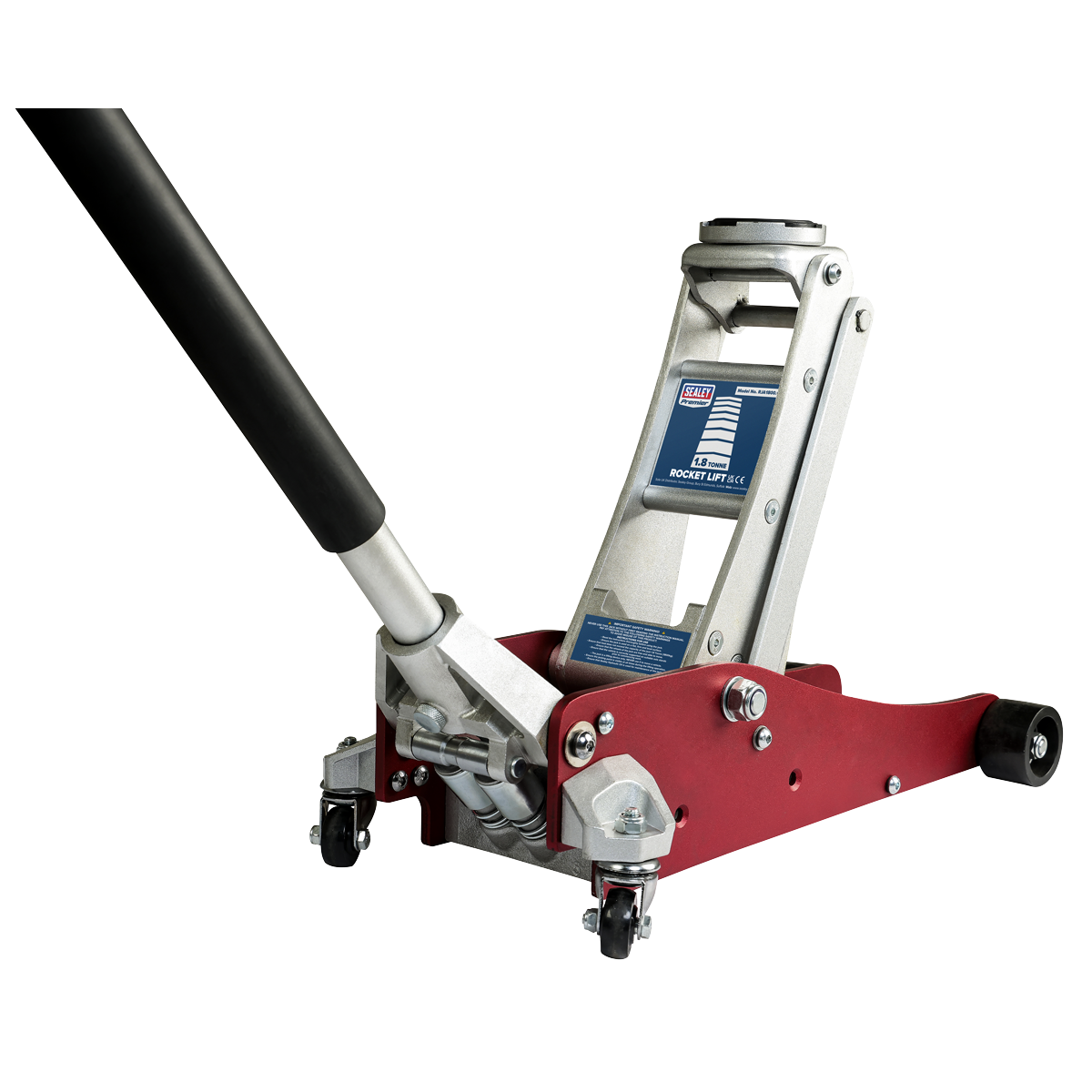 Low Profile Aluminium Trolley Jack with Rocket Lift 1.8 Tonne RJA1800