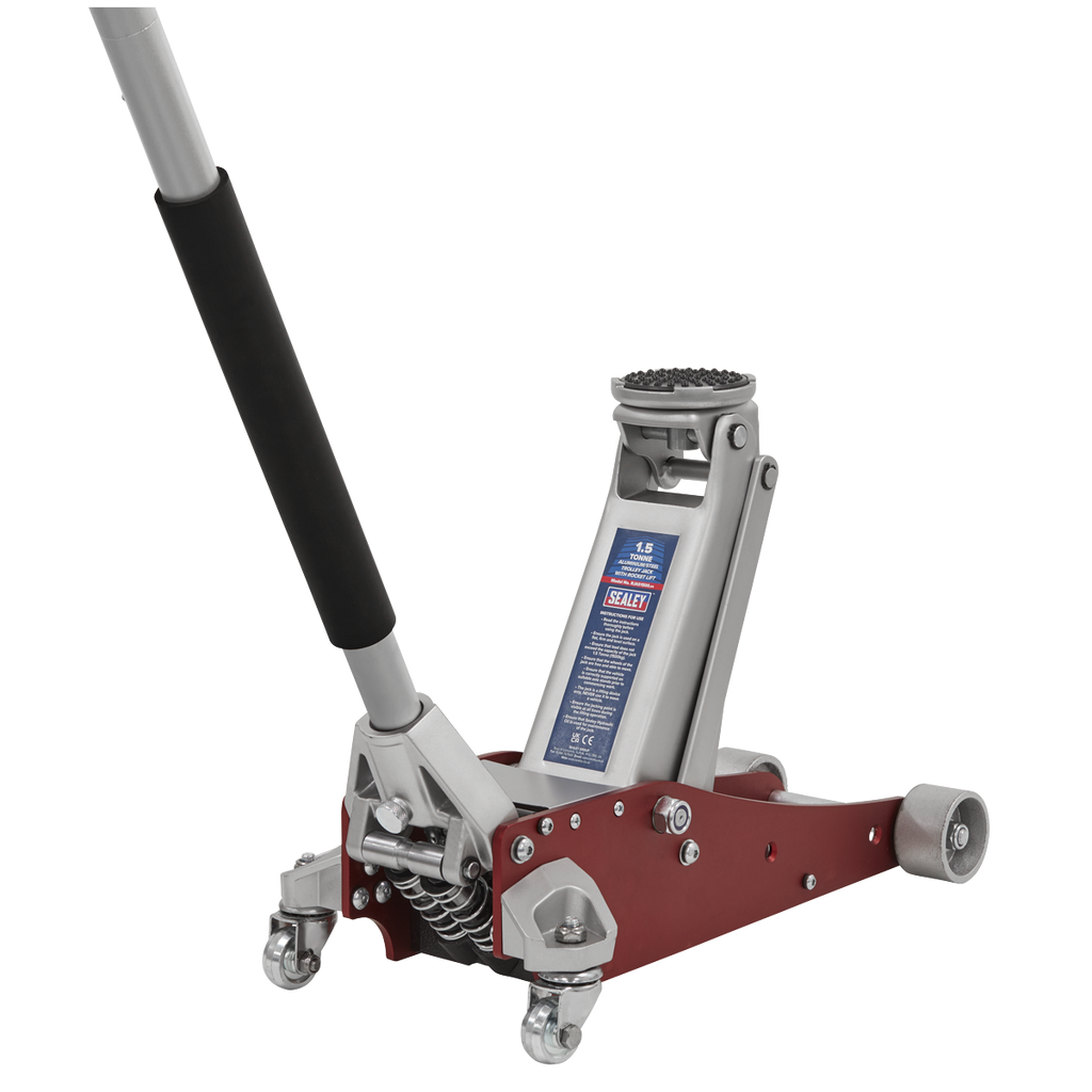 Aluminium/Steel Trolley Jack with Rocket Lift 1.5 Tonne RJAS1500