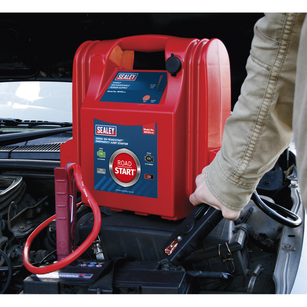 12V Emergency Jump Starter 3200 Peak Amps RS103