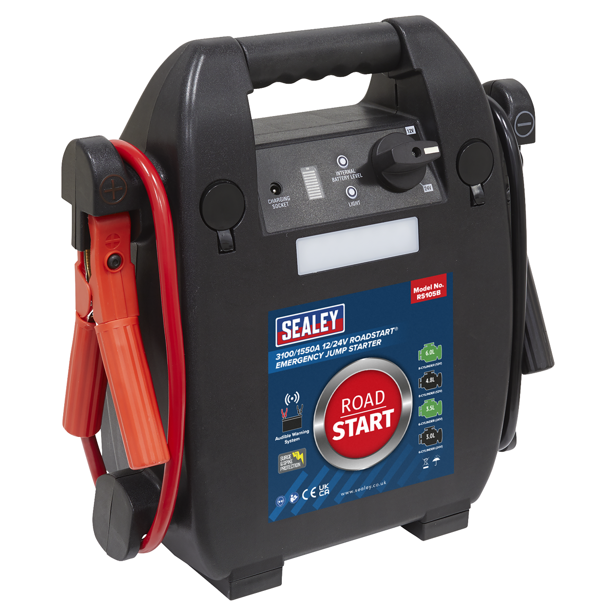 12/24V Emergency 8-Cylinder Jump Starter 6L RS105B