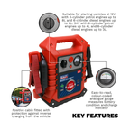 12/24V Emergency Jump Starter 3000/1500 Peak Amps RS125
