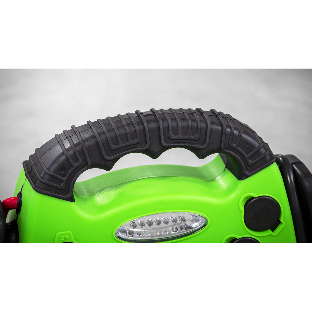 12V RoadStart® Emergency Jump Starter 900 Peak Amps - Hi-Vis Green RS1312HV