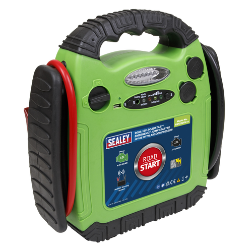 12V RoadStart® Emergency Jump Starter with Air Compressor 900 Peak Amps RS1322HV