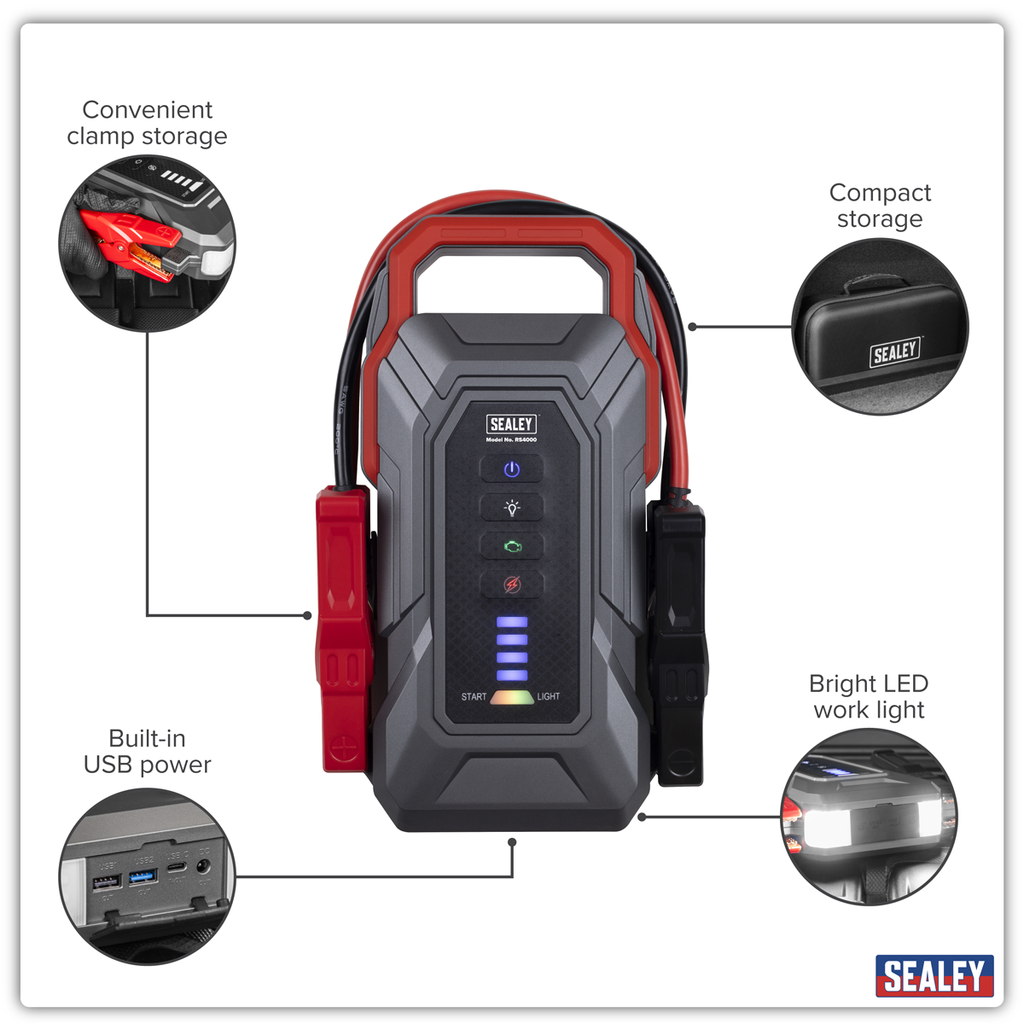 12V Jump Starter Power Pack 4000A RS4000