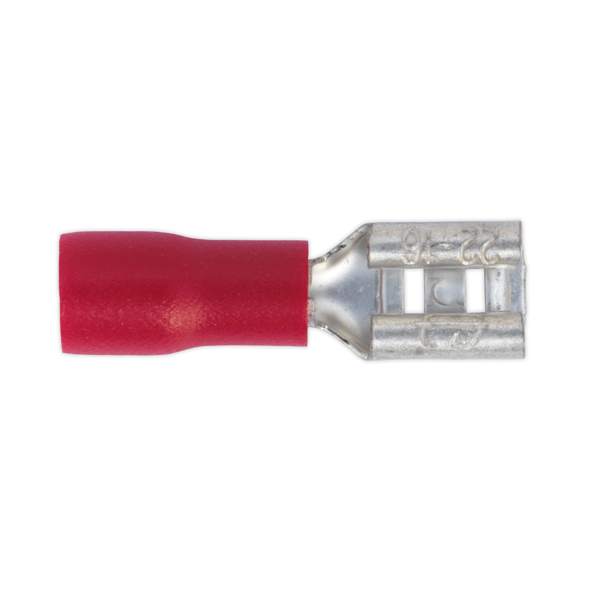 Push-On Female Terminal 4.8mm, Red - Pack of 100 RT20