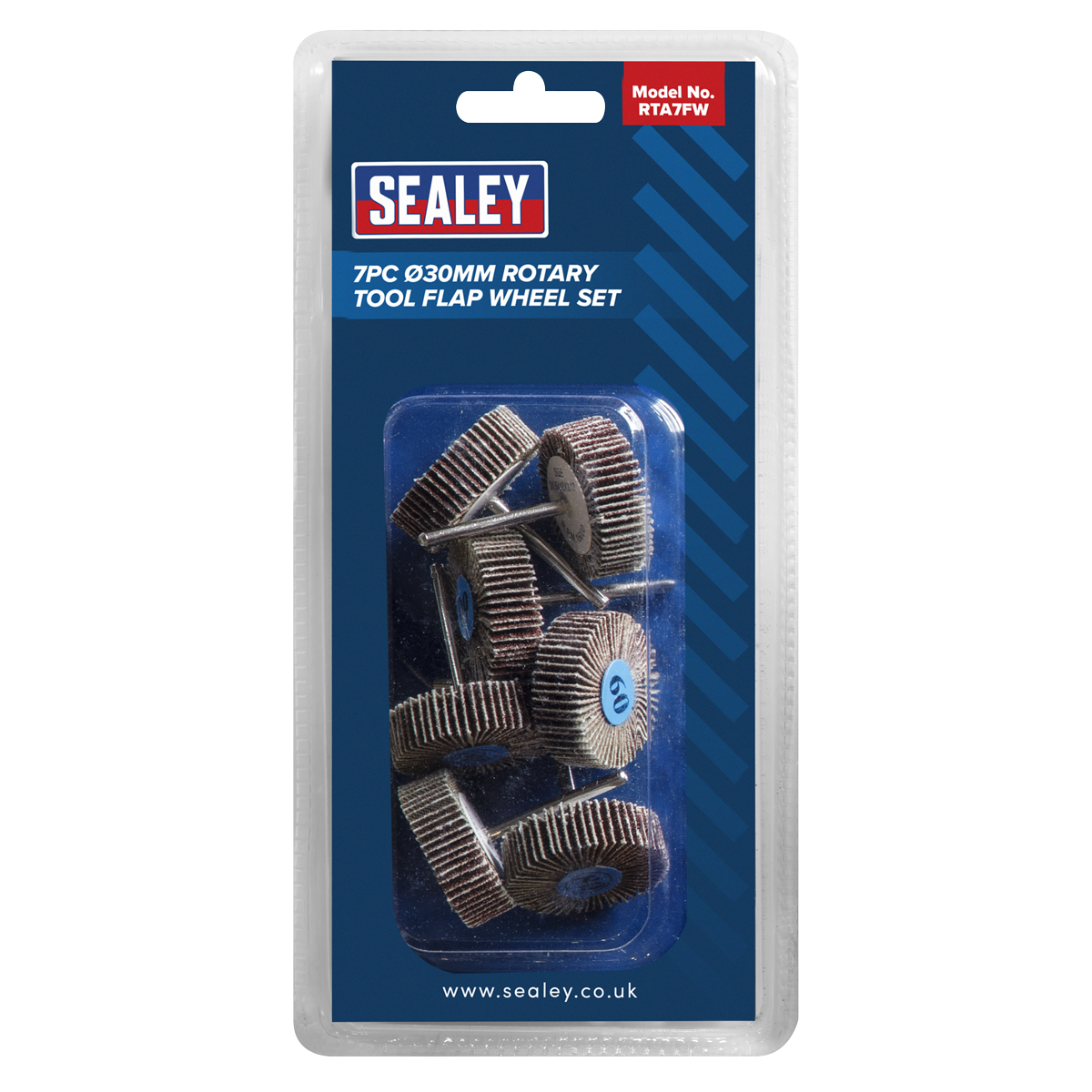 Rotary Tool Abrasive Flap Wheel Set 30mm 7pc RTA7FW