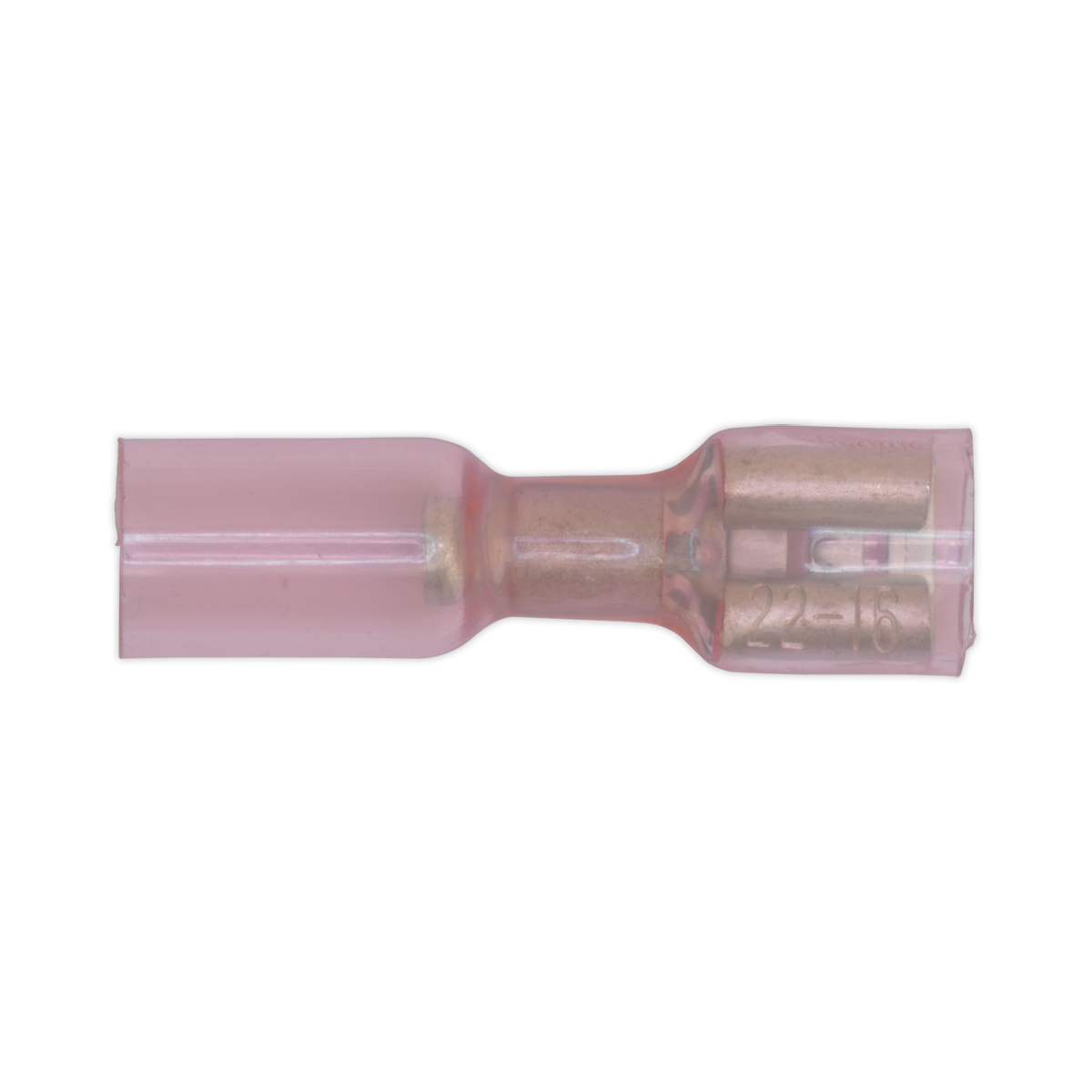 Heat Shrink Push-On Female Terminal 6.4mm, Red - Pack of 25 RTSPF25
