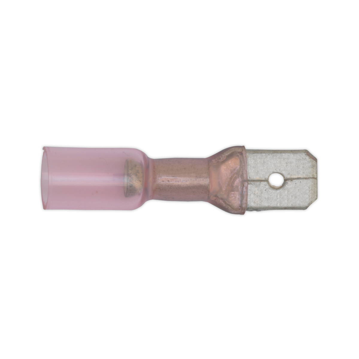 Heat Shrink Push-On Male Terminal 6.3mm, Red - Pack of 25 RTSPM25