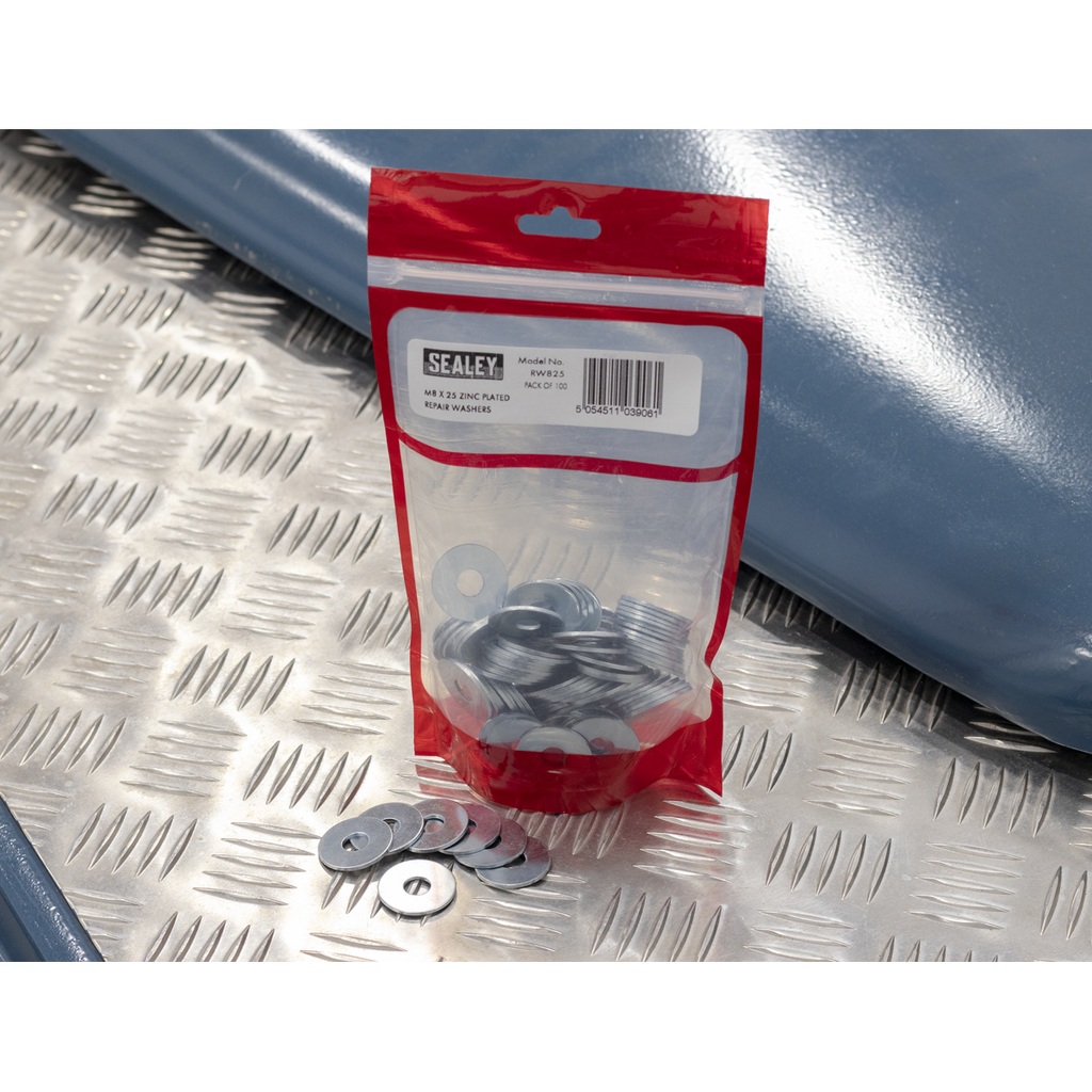 Zinc Plated Repair Washer M8 x 25mm - Pack of 100 RW825