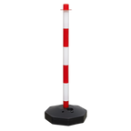 Red/White Post with Base RWPB01