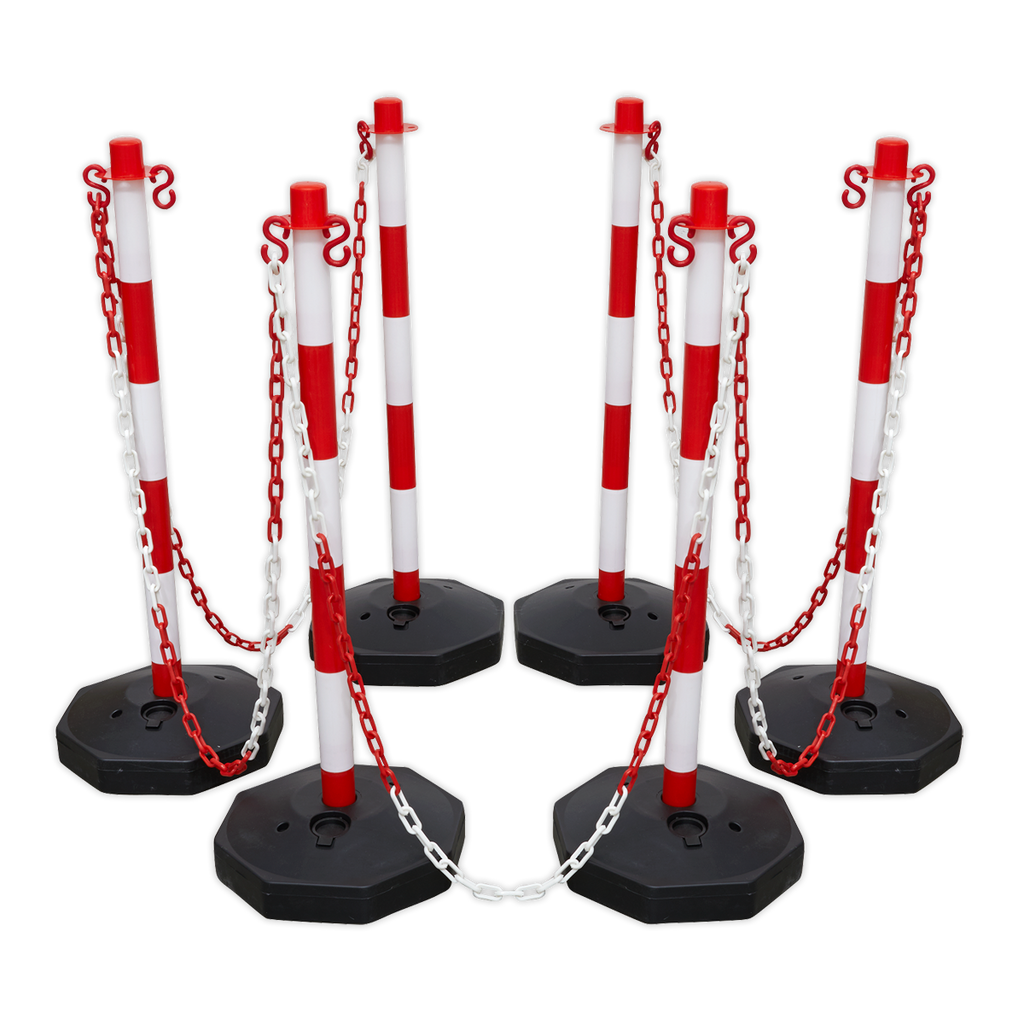 Post & Chain Kit 25m - Red/White RWSBKIT
