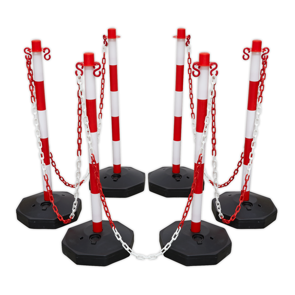 Post & Chain Kit 25m - Red/White RWSBKIT