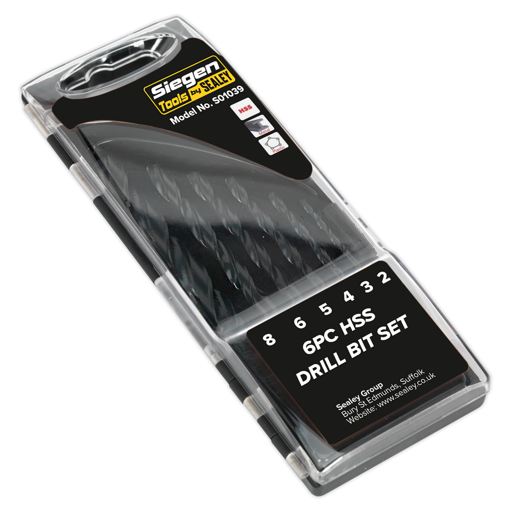 HSS Drill Bit Set 6pc - DIN 338 S01039