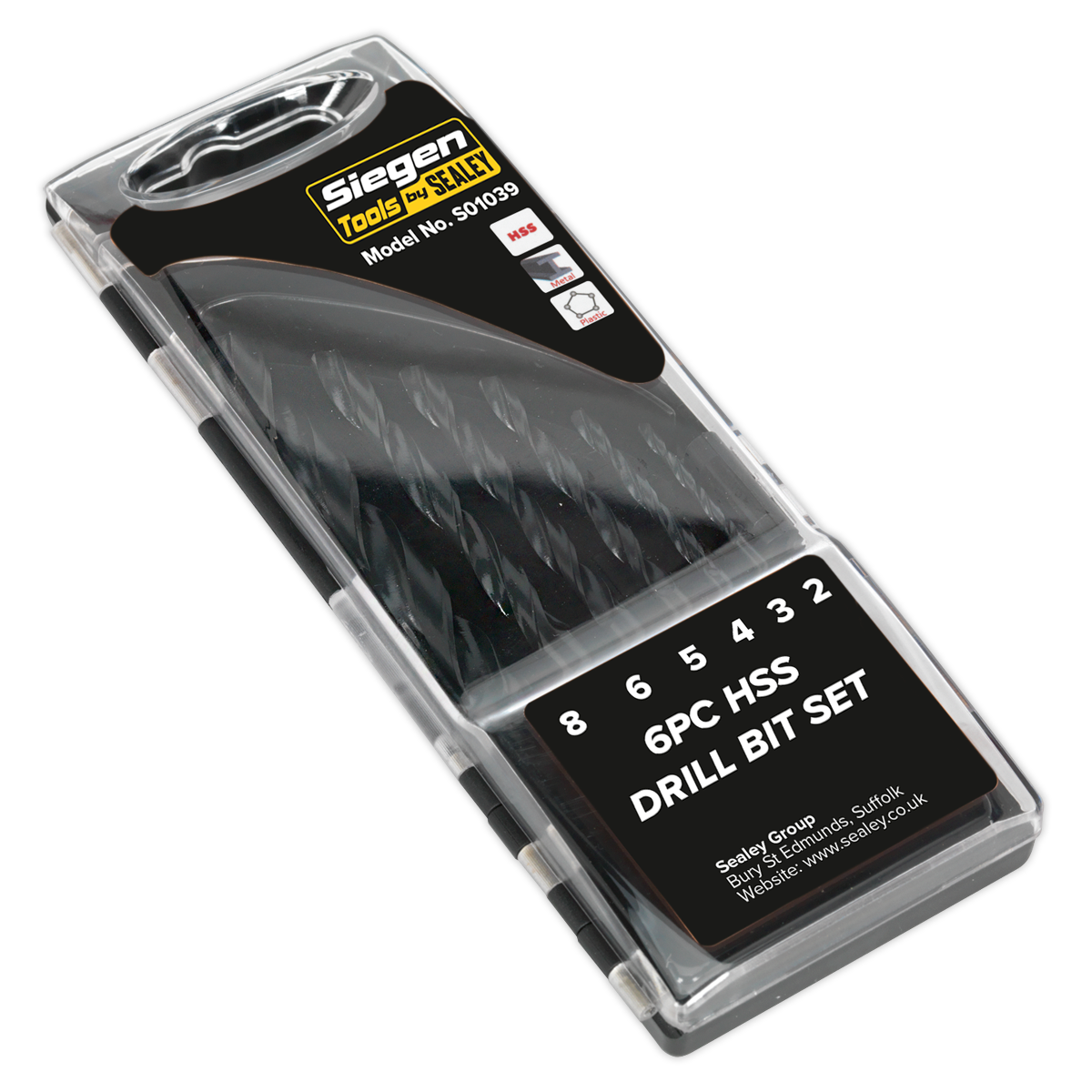 HSS Drill Bit Set 6pc - DIN 338 S01039