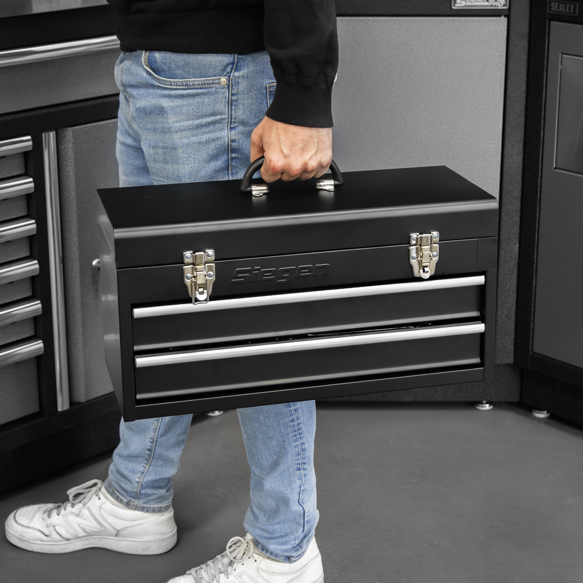 Portable Tool Chest 2 Drawer with Tool Kit 90pc S01055