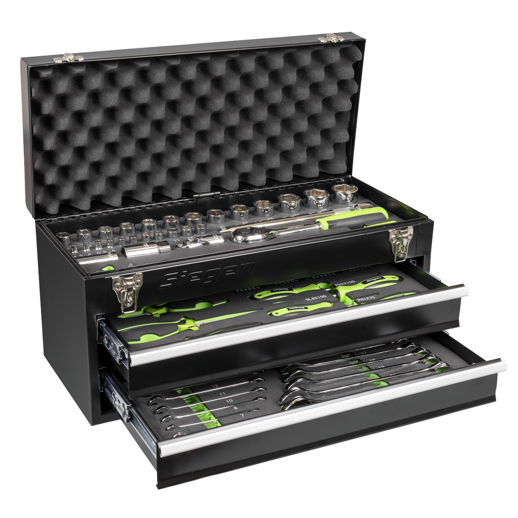 Portable Tool Chest 2 Drawer with Tool Kit 90pc S01055