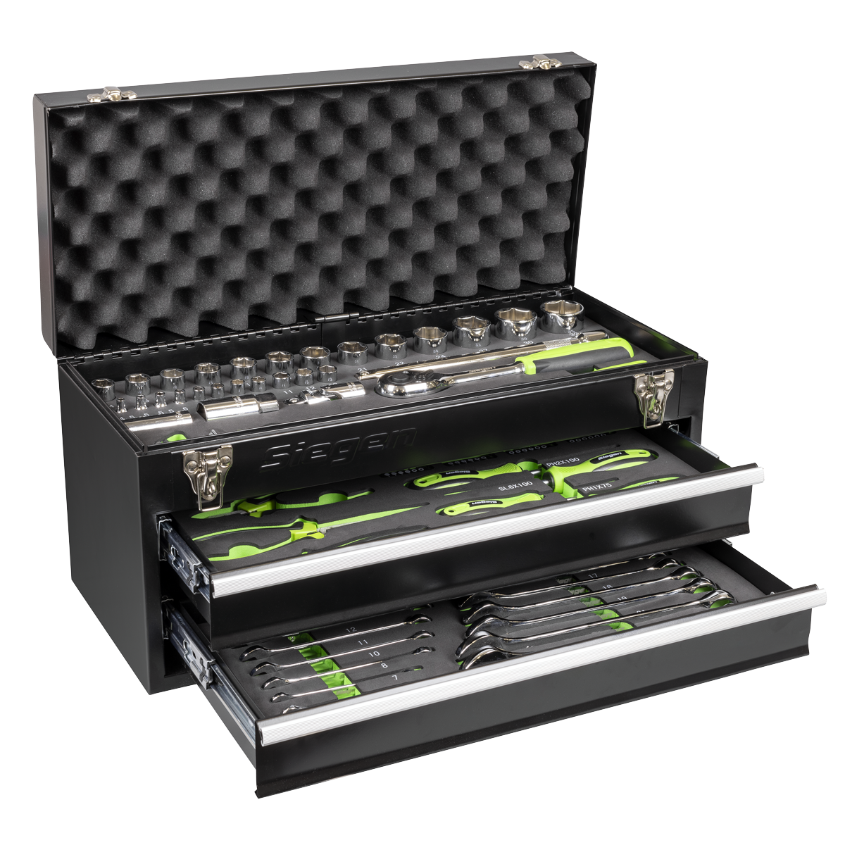 Portable Tool Chest 2 Drawer with Tool Kit 90pc S01055