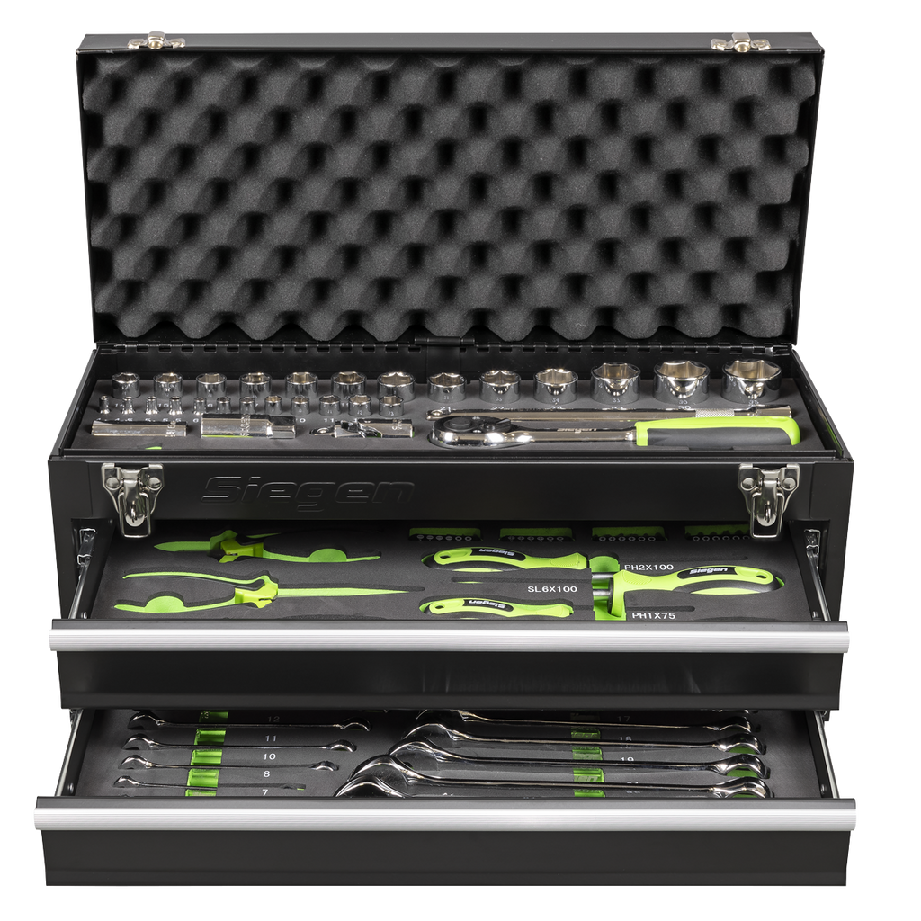 Portable Tool Chest 2 Drawer with Tool Kit 90pc S01055