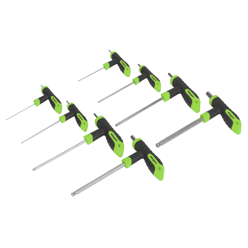 T-Handle Ball-End Hex Key Set 8pc S01069