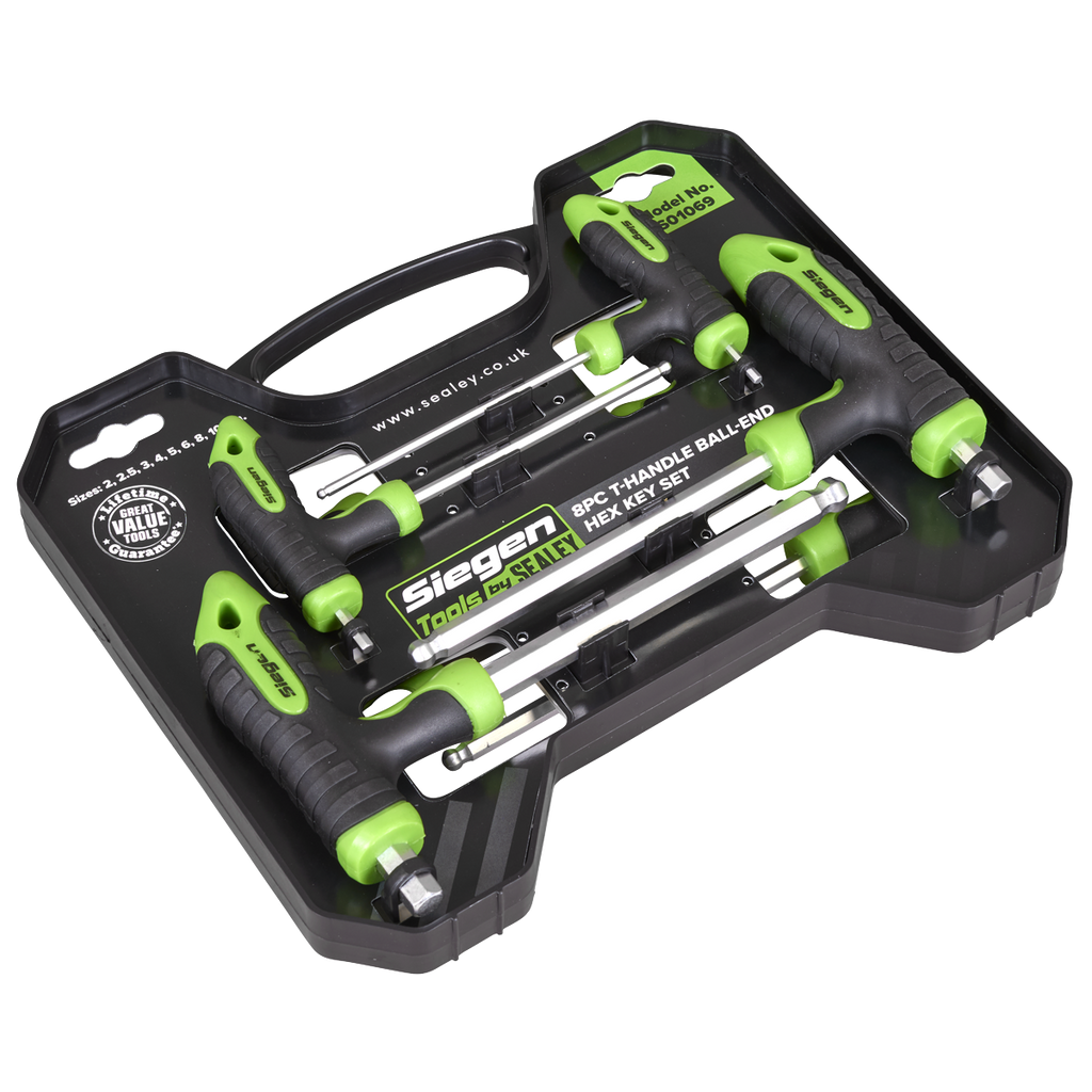 T-Handle Ball-End Hex Key Set 8pc S01069